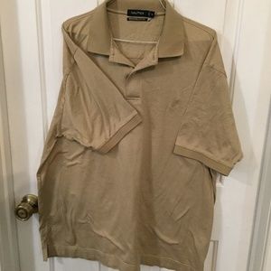 Nautica Men's Polo Shirt Size XL Tan Short Sleeve